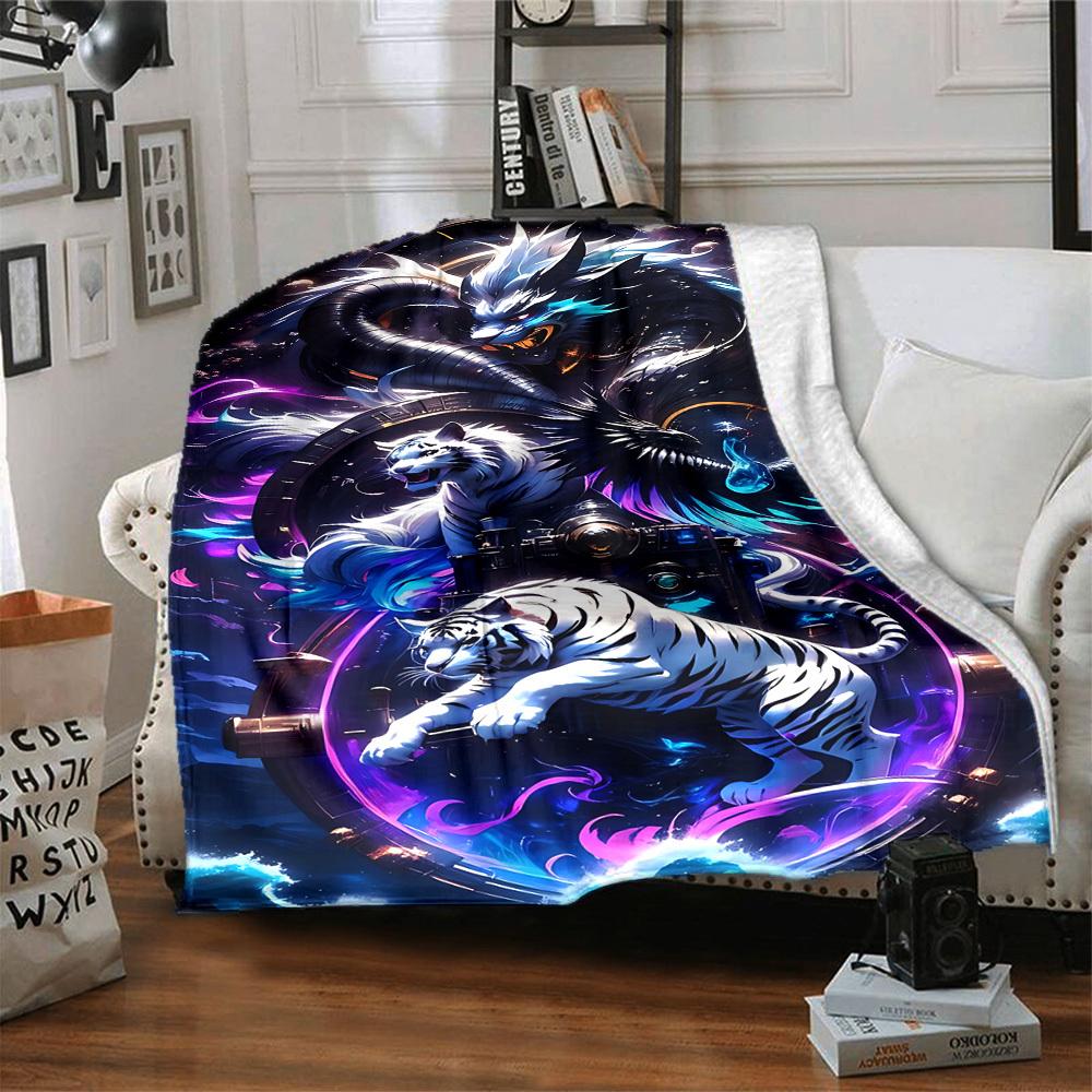 1pc Mythical Creature Blanket - Perfect Gift for Birthdays, Christmas & Halloween- Soft, Warm & Versatile Yy250909128