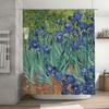 Van Gogh Irises Shower Curtain Waterproof Fabric Wall Decor for Bathroom Modern Blue Floral Print Home Decor (Green) by AliExpre