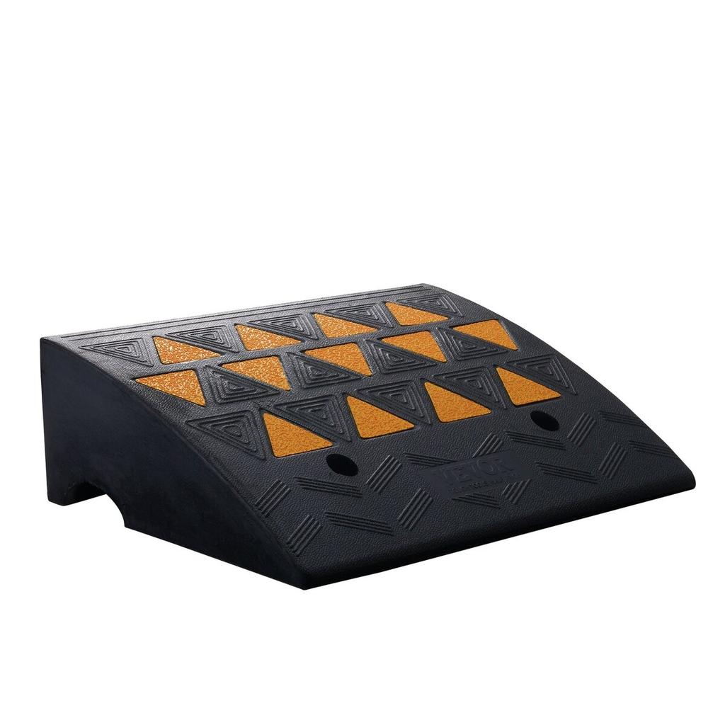 Rubber Curb Ramp 15.2 Cm Rise Height Sidewalk Curb Ramp, 37 Cm Width 49.1 Cm Length Driveway Ramp for Curb, 15T Heavy Duty Rubber Ramp for Forklifts,