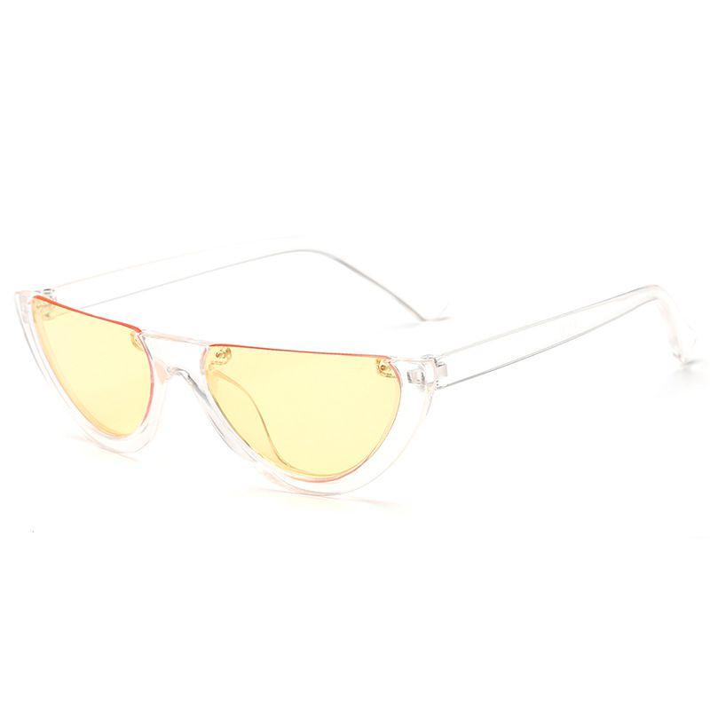 Fashion Semiframe Sunglasses With Uv Protection For Outdoor Activities And Stylish Wear