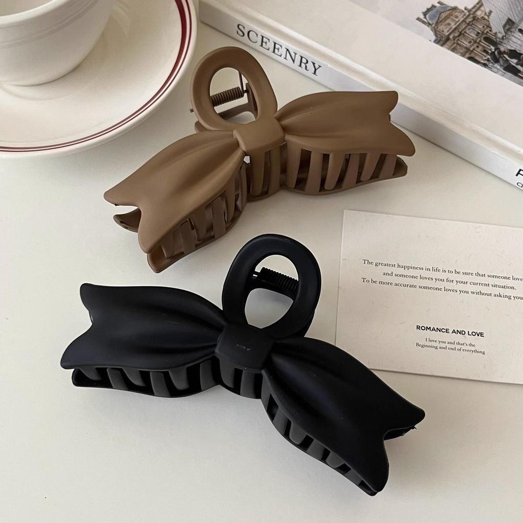 New Large Bows Crab Hair Clip for Women Matte Trendy Claw Clips Korean Girls Hairpin Party Jewelry Hair Accessories