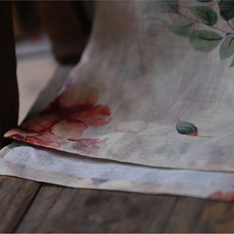 Johnature Dámská jarní móda potisk vintage čínský styl košile osobnostní nika ležérní retro košile