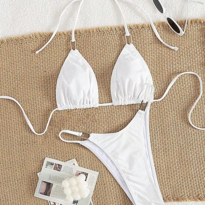 Split Bikini Sexy Backless Lace Beach Vacation S