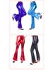 Women's Multi-Color Shiny Patent Leather Flared Pants - European & American Fashion