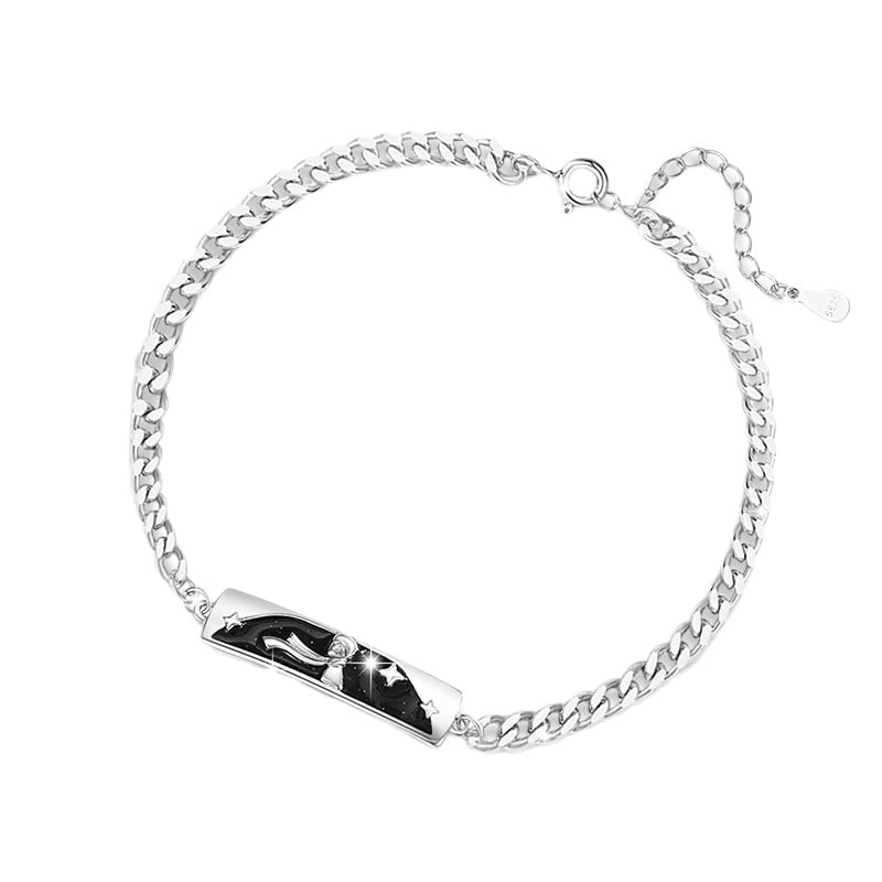 

S925 Silver Bracelet [Barrier Steep] 6B-W-45