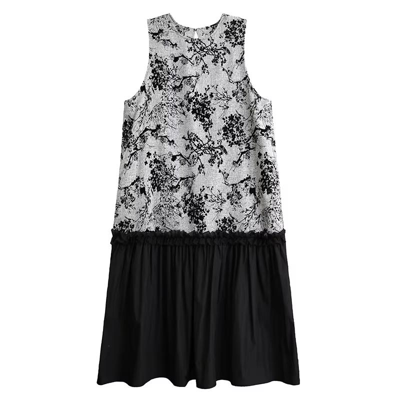 

Xitao Жаккардовое лоскутное платье в виде съедобного древесного гриба GMM1289 One Size серый