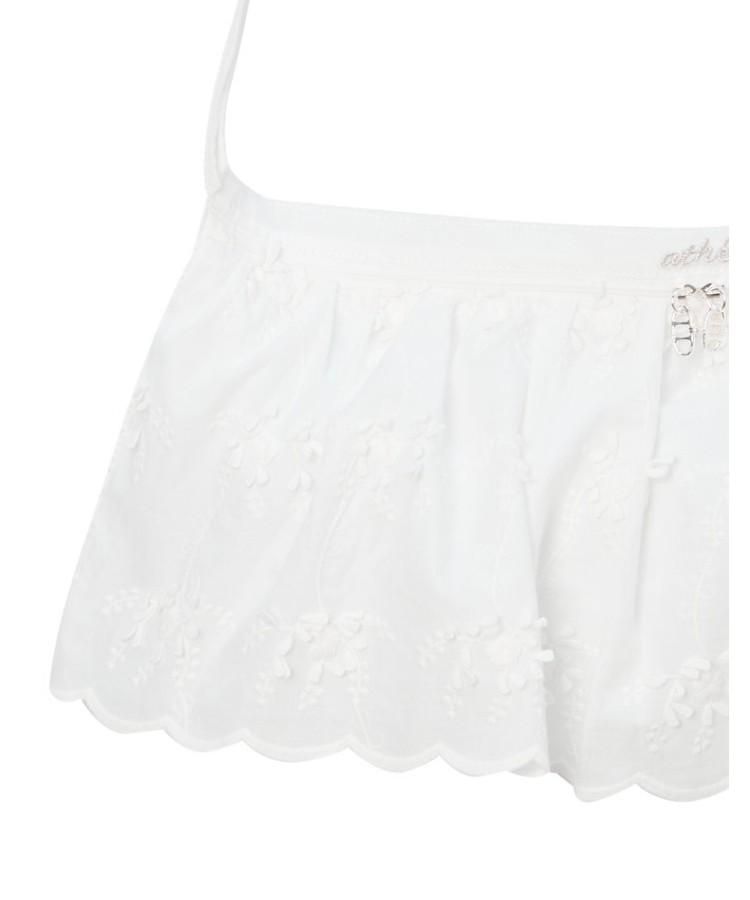 Athe Vanessabruno [Frill] White Flower Layered Bag And Shoulder Bag Aaba5E752Wt