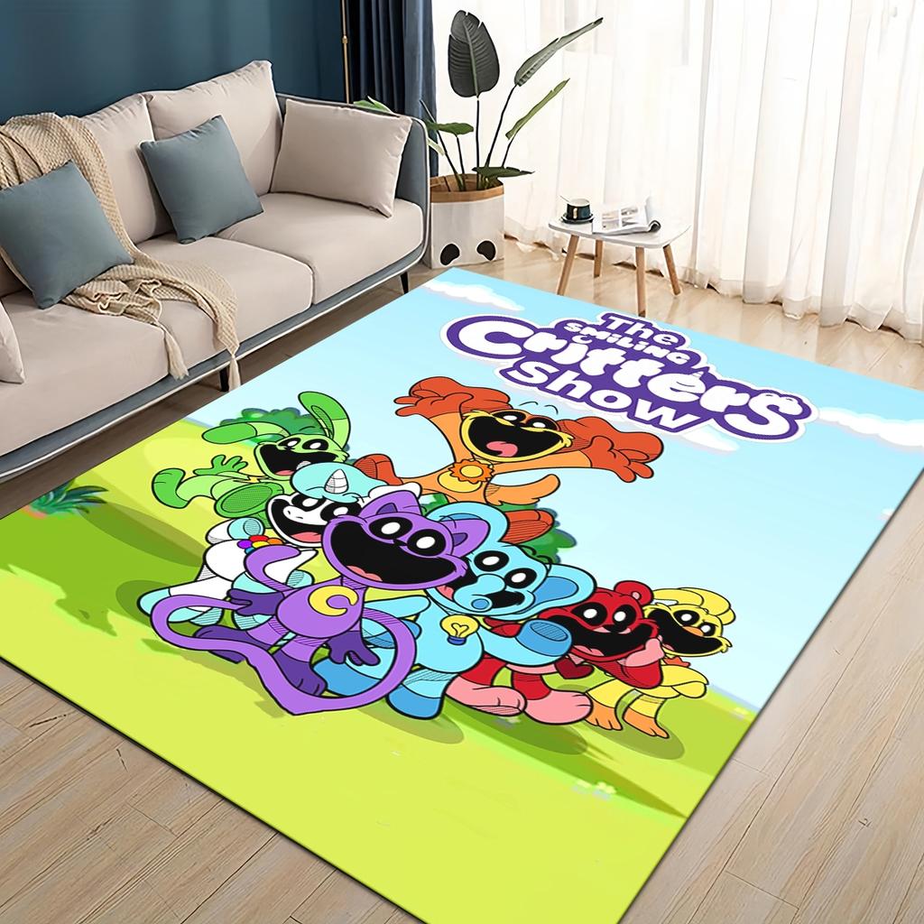 Cartoon S-Smiling C-Critters Catnap Craftycorn Rug Carpet for Living Room Bedroom Home Decor,kids Play Non-slip for Sofa Doormat