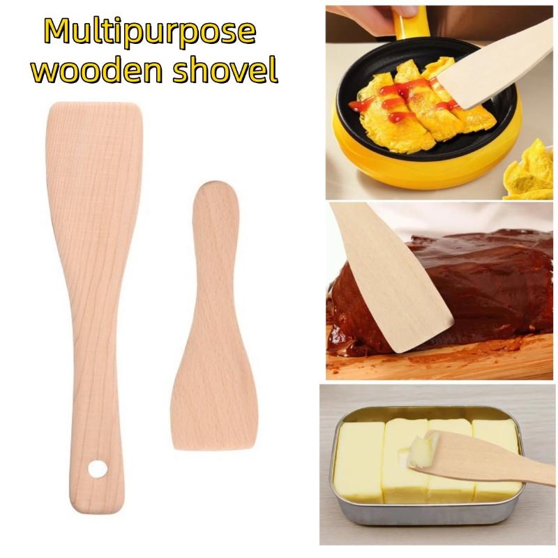 1 ks Dřevěná špachtle na vaření a míchání Dřevěné raclette špachtle Kuchyňské náčiní Olej Nepřilnavé