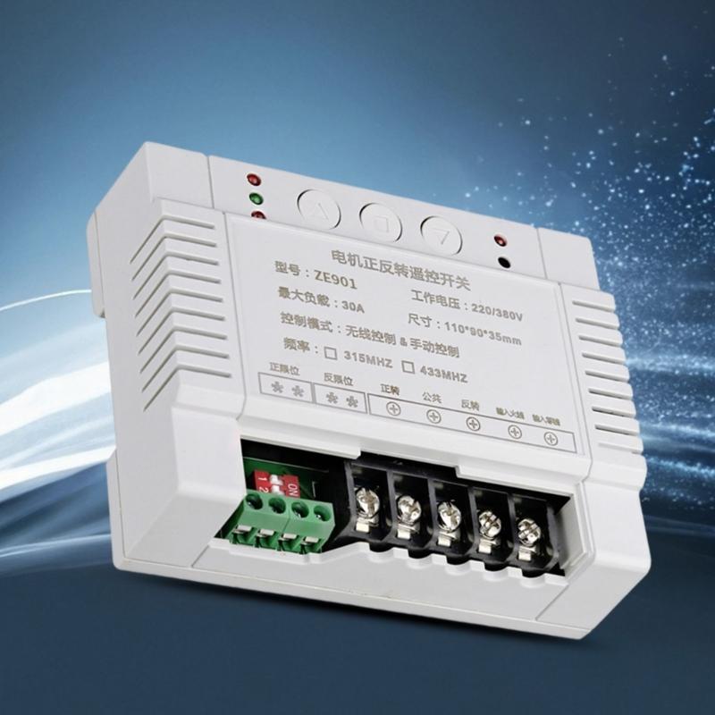 Wireless Motor Control Switch AC220V-380V 30A with 20m Control Distance for Door Window Electric Curtain Operate