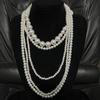 Imitation Pearl Women'S Multi-Layer Pearl Necklace Exaggerated Beaded Long Sweater Chain
