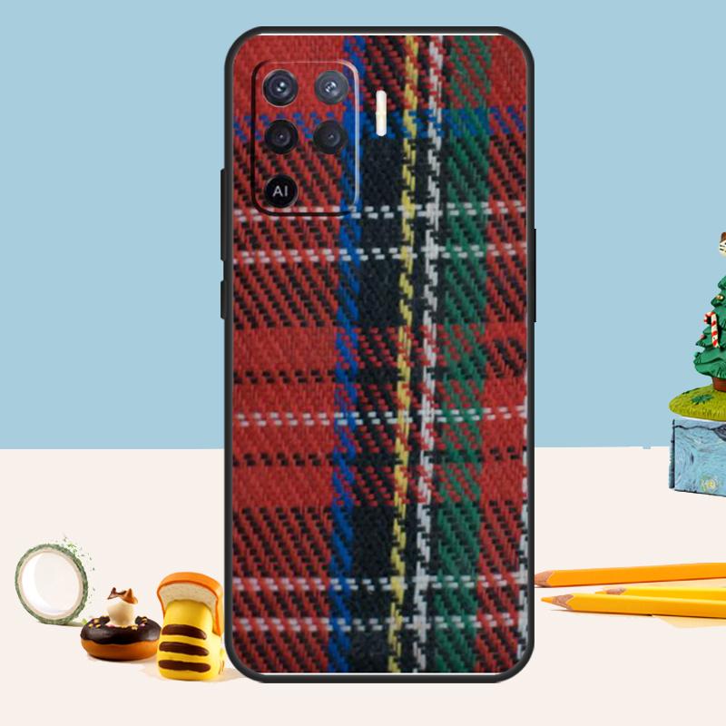 Clan Stewart Dress Plaid Pattern Case For Oppo A5 A6 Pro A15 A16 A76 A96 A17 A57 A98 A58 A78 A18 A38 A54 A74 A94 A40 A60 A80