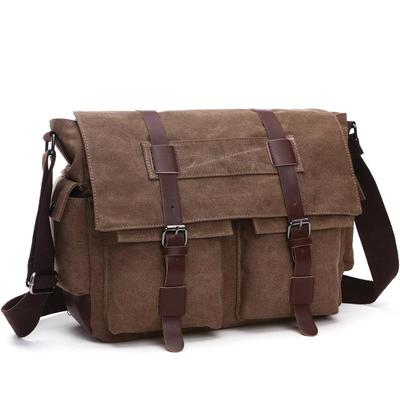 Pánska retro plátená taška cez rameno v kórejskom štýle - Ležérna a praktická crossbody pre študentov