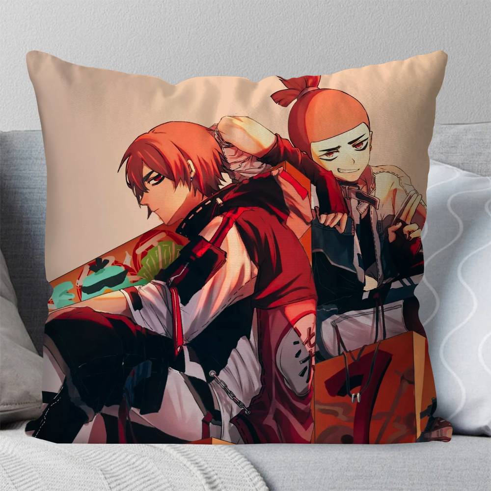 Anime SScissor Seven Pillow Case Fashion Square Pillowcase Bedroom Sofa Room Ins Decoration Leisure