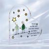 2D Flat, "Friends Are Like Stars" Acrylic Friendship Gift Desktop Decoration Plaque, Hand In Hand and Star Design, Suitable for Wall Decoration, Porch