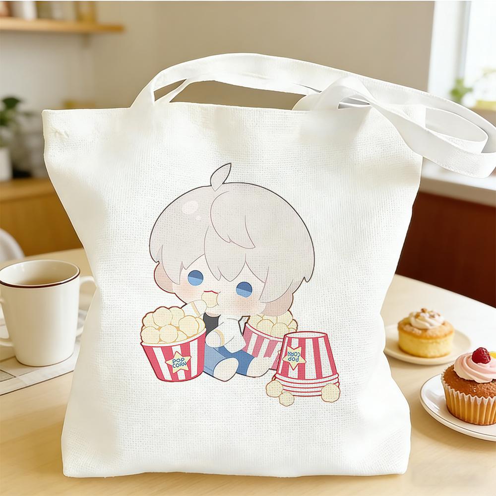 

New Love and Deepspace Xavier Popcorn Canvas Bag 30x35/35x40CM Anime Cosplay Shen Xinghui Printed Shoulder Bag for Game Fans