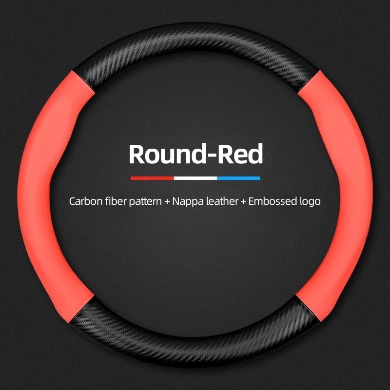 For Citroen C1 C2 C3 C4 C5 C6 VTS Xsara C-Crosser C-Elysee Berlingo Jumpy Carbon fiber Car Steering Wheel Cover Auto Accessories