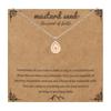 Mustard Seed Faith Pendant Necklace, Gold-Tone Stainless Steel, Silver Chain Christian Religious Jewelry Gift