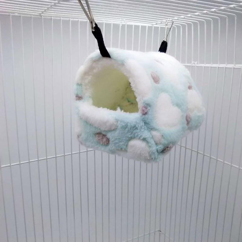 Cute Small Pet Bird Parrot Soft Comfortable Nest Plush Hanging Hammock Nest House Bed Warm Nest Pet