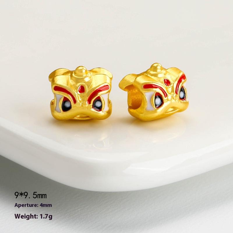 5Pcs Matte Gold Color Brass Special Vintage Style Nepalese Beads Bracelets Spacer Beads Jewelry Making Supplies Diy Accessories