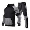 Winter Men's Fashion Sports Patchwork With A Fleece-Down Hoodie Suit