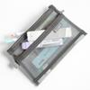 Transparent Nylon Mesh Pencil Bag Large Pencil Case Double-layer Stationery Bag Minimalist Student Exam Storage Bag Makeup Pouch