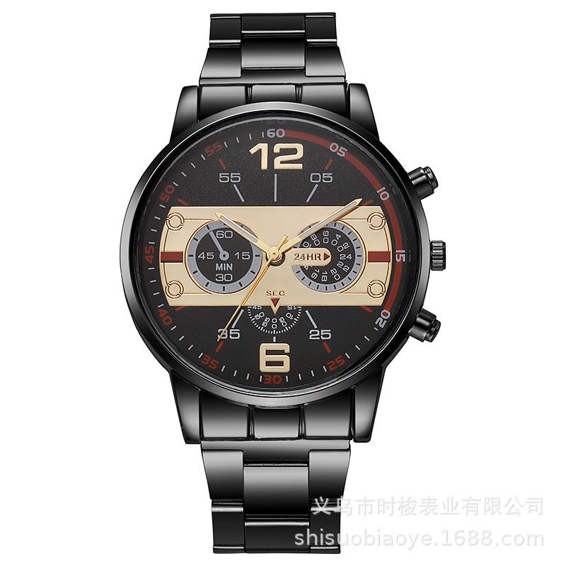  Luxury Fashion Mens Stainless Steel Quartz Wristwatch for Men Business Casual Watch Best Gifts Clock for Husband,Family,Friend