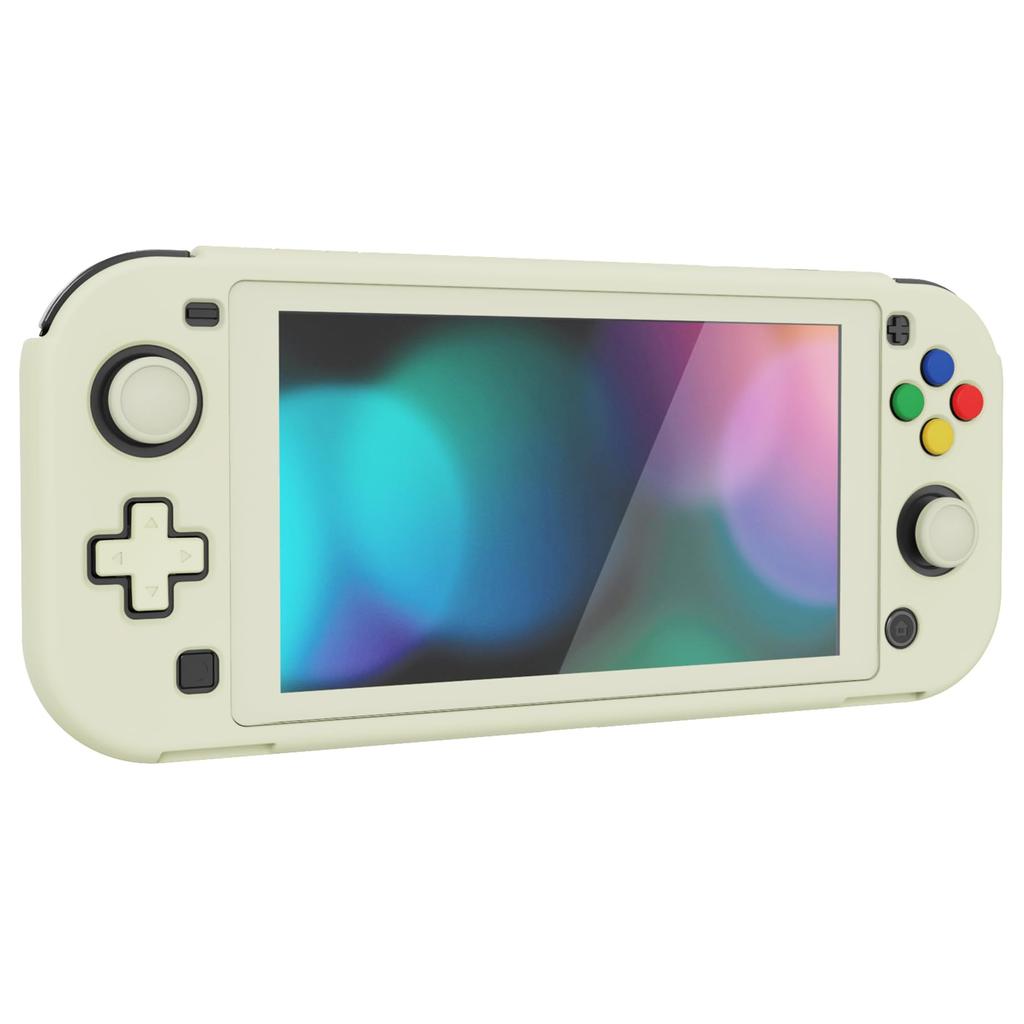 eXtremeRate Custom Cover for PlayVital Switch Protective Cover for Switch Lite with Screen Protection Film Lite, (hard) - 1 [Ivory Color]