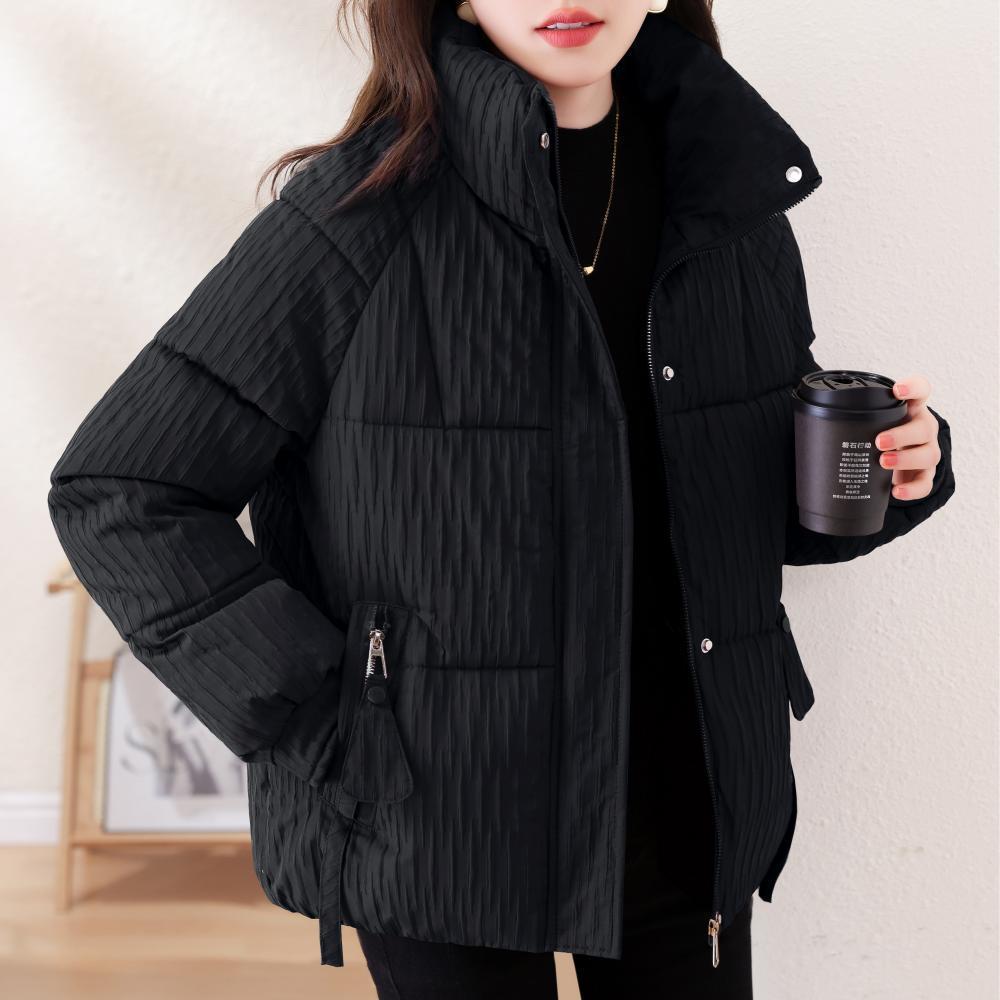 Winterjas voor Dames Nieuwe Opstaande Kraag Dons Katoen Mode Warm Koudebestendig Jassen Dames Dikke Korte Katoenen Parka Jassen