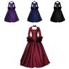 Viktorianisches Mittelalterkleid für Damen in einfarbig mit Spitzenpaneelen, perfekt für Retro-Mode. Charaktere enthalten.)