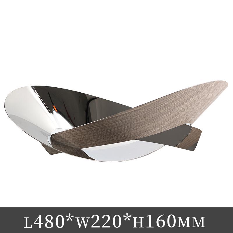 Elegant Irregular Metal & Wood Grain Fruit Bowl Ornament for Home Decor