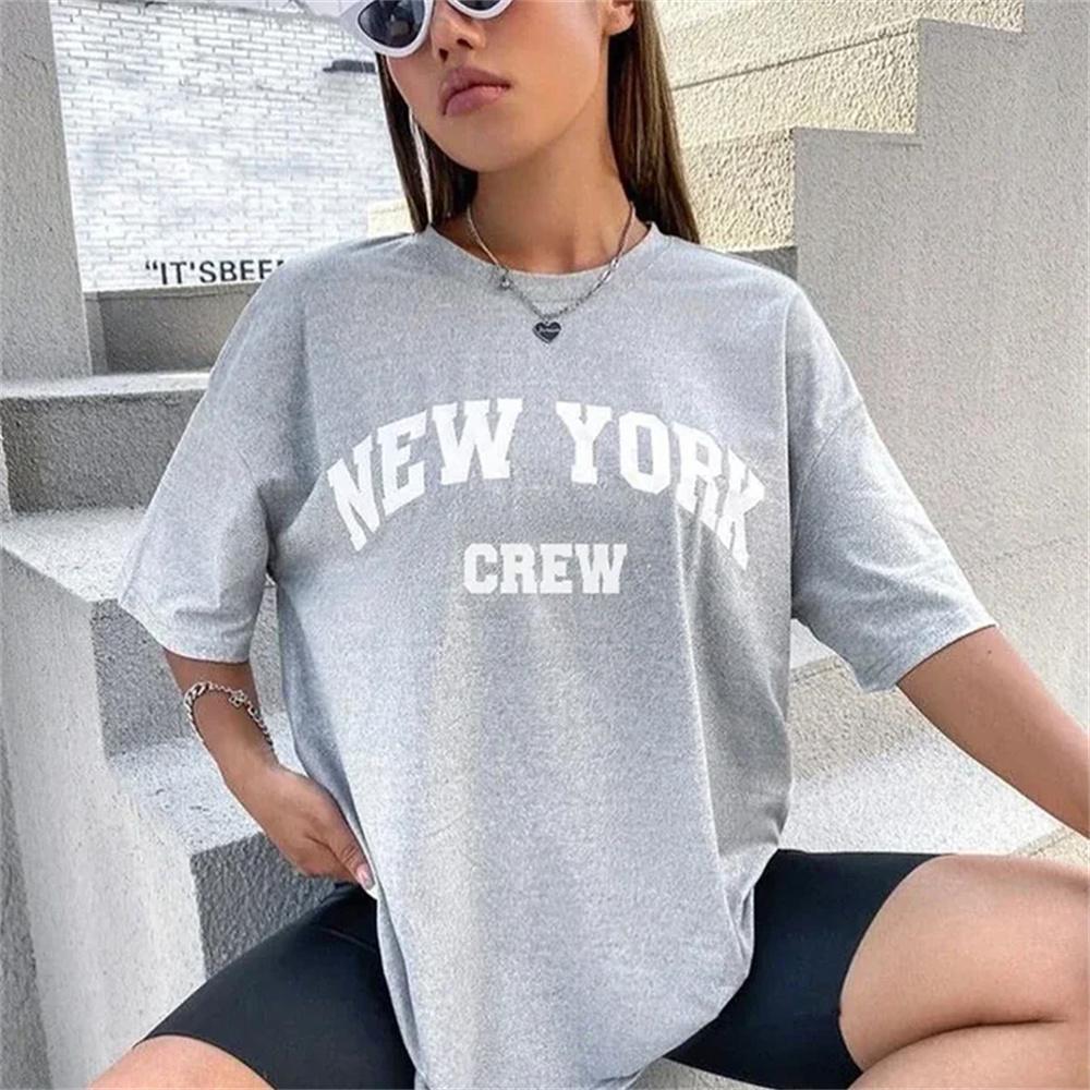 Letter Graphic t shirt Women designer anime tshirts feUnisex 2000s graphic streetwear clothes S