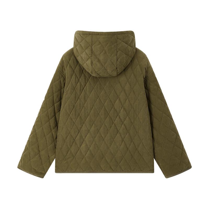 ELLE KIDS Girls' Vintage Quilted Hooded Padded Jacket