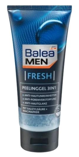 Balea MEN Refreshing Triple Action Facial Scrub Gel - 100ml