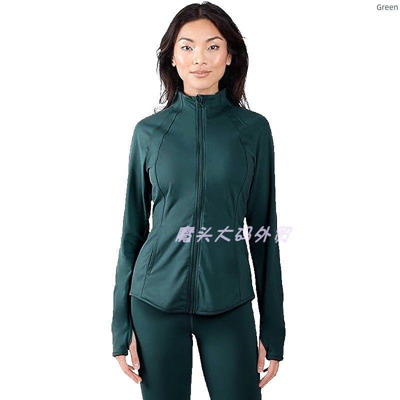 

Export Women s Spring & Fall Outdoor Sports Running Cardigan Quick-Drying Sanding Belt Finger Stall High Elasticity Yoga Outwear 385 Dark green M(Suggested 55.00 kg-60.00 kg)