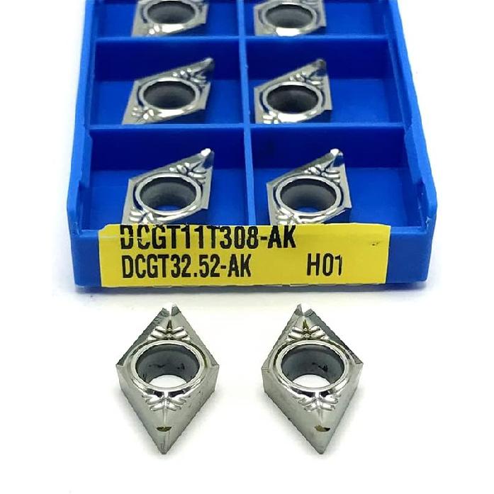DCGT11T308 AK H01 Aluminum Carbide Inserts Lathe Tools DCGT 11T308 Carbide Wood turning tools for lathe(DCGT11T308 AK H01)