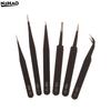 Precision ESD Anti-static Tweezers Set -6-pc Durable Stainless Steel Tool For Electronic Repair And Process Modeling, Bending&St