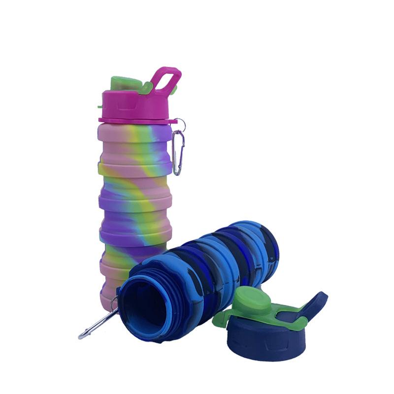 Silicone Active Bottle Creative Foldable Lightweight To Carry Mountaineering Water Cup Outdoor Activity Bicycle Retractable Bottle