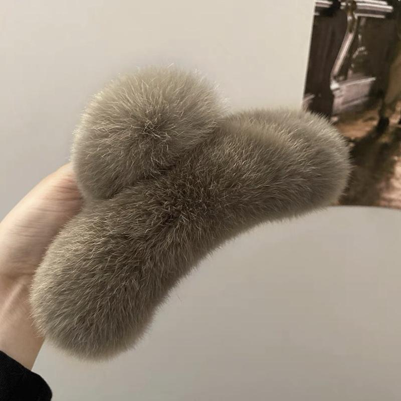 Rex Rabbit Hair Clips Headdress Cute Hair Accessories Plush Scratching Hair Headdress Girls Hair Accessoreis