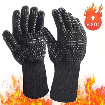 High Temperature Resistant BBQ Gloves Heat Insulation 800 Degree Microwave Oven Gloves Flame Retardant Heat-resistant Gloves
