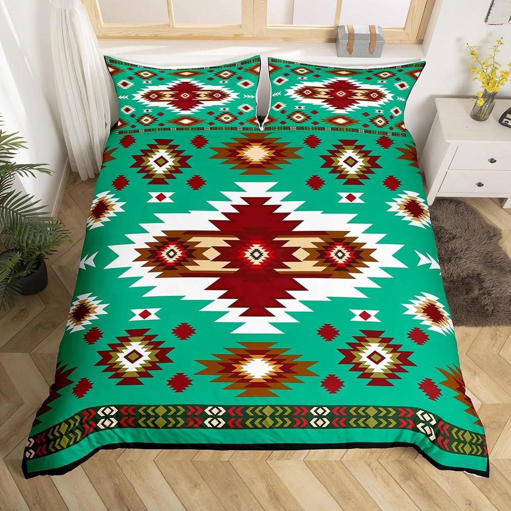 Geometric Pattern Down Comforter Set Bedding Set 3-piece Duvet Cover Set