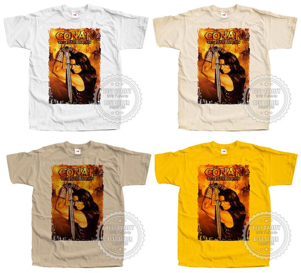 

Conan the Barbarian 1982 T SHIRT v21 Yellow Khaki White Natural sizes S to 5XL M