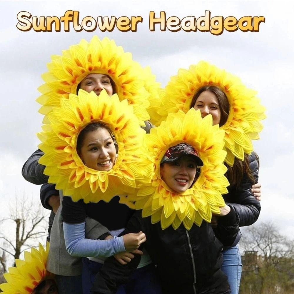 Dress Up Party Sunflower Hat Yellow Sunflower Hat Headpiece Sunflower Headgear Music Festival