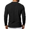 Men's Corduroy Henley Slim Fit Solid Long Sleeve T-Shirt.