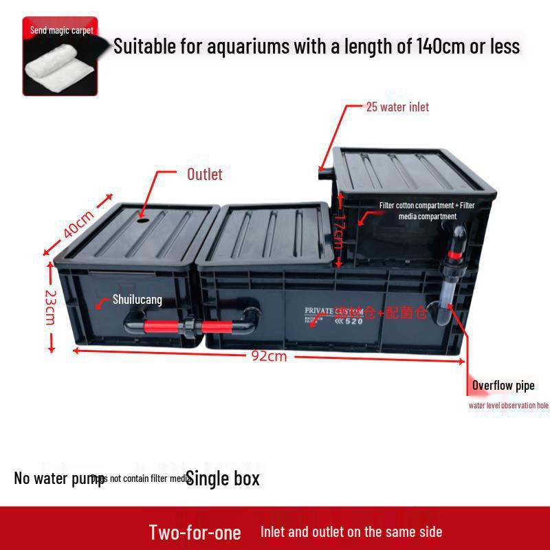 Industrial Style Siphon Aquarium with Bottom Filter System