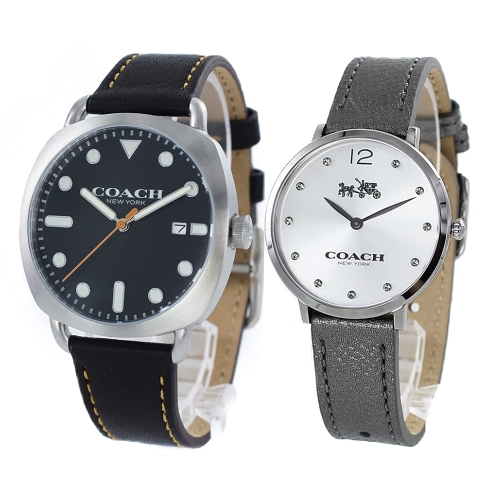 

COACH Storage Box Pair Watch Simple Adult Color Chic Color Leather Belt 1460213914502686 Годинник [Coach] [Елемент]