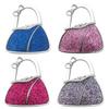In Stock: New Style Dual-Diamond Folding Portable Metal Handbag Hook & Desktop Stand