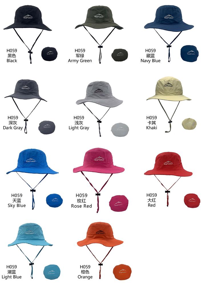 Cappello da Pesca a Secchiello UPF50+ per Esterno in NYLON POLIESTERE con Logo Personalizzato per Donne Uomini