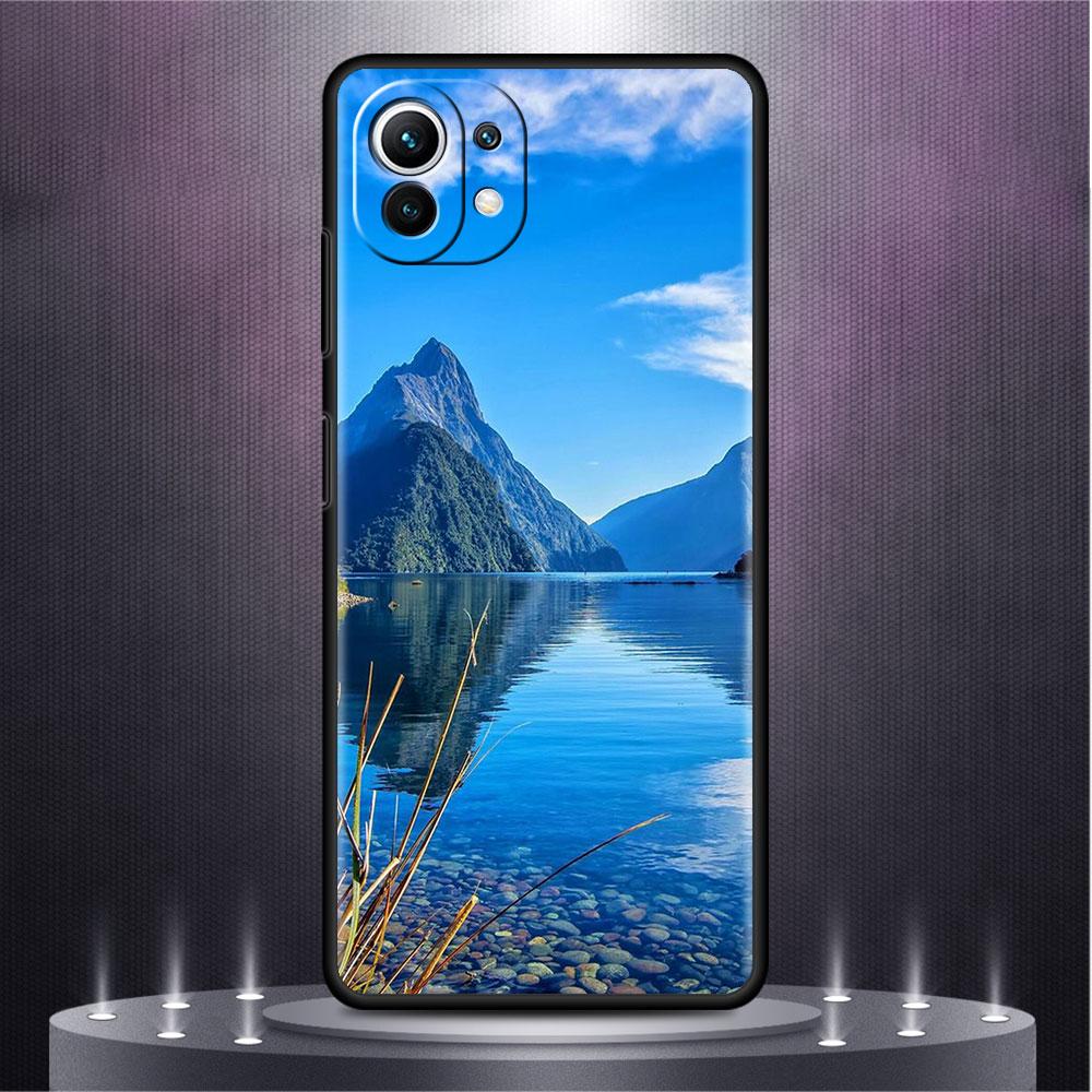 Mountain Beach Sea Hülle für Xiaomi Mi Poco X3 NFC M4 M3 Pro F3 GT F1 11 Lite Note 10 11T 10T 9T Rückseite Weiche Handyhülle