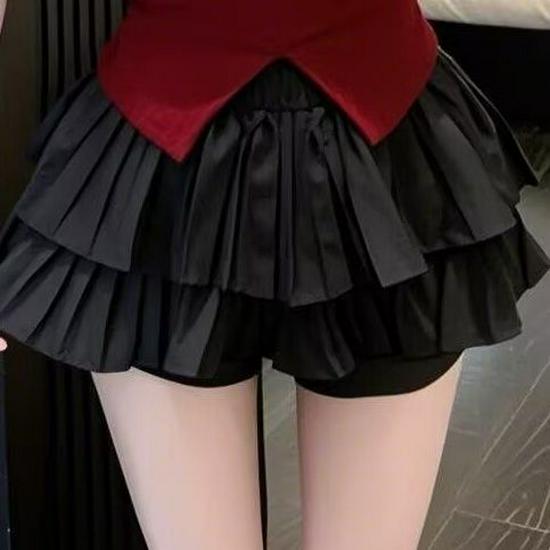 

Chic Strapless Short Skirt Set with Bra Pads - Feminine & Versatile for Spring to Summer. Extra Large